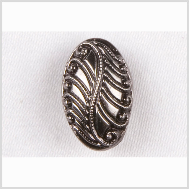 Black/Platinum Glass Button - 44L/28mm