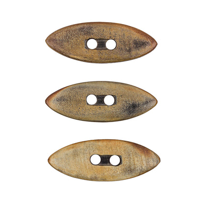 Black/Natural Horn Toggle - 90L/57mm Folded