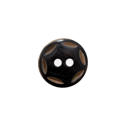 Black Horn Button - 24L/15mm