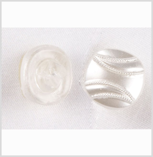 Pearl White Pearl Glass Button - 18L/11.5mm