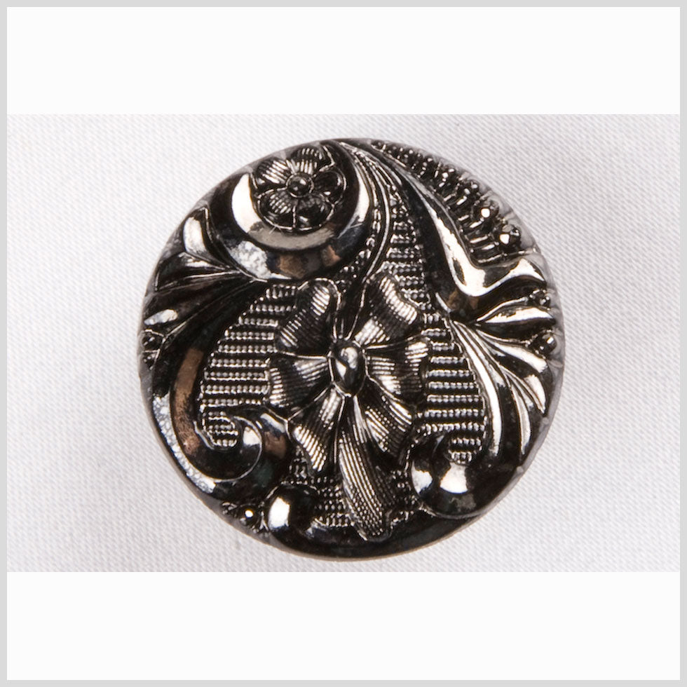 Old Platinum Glass Button - 22L/14mm