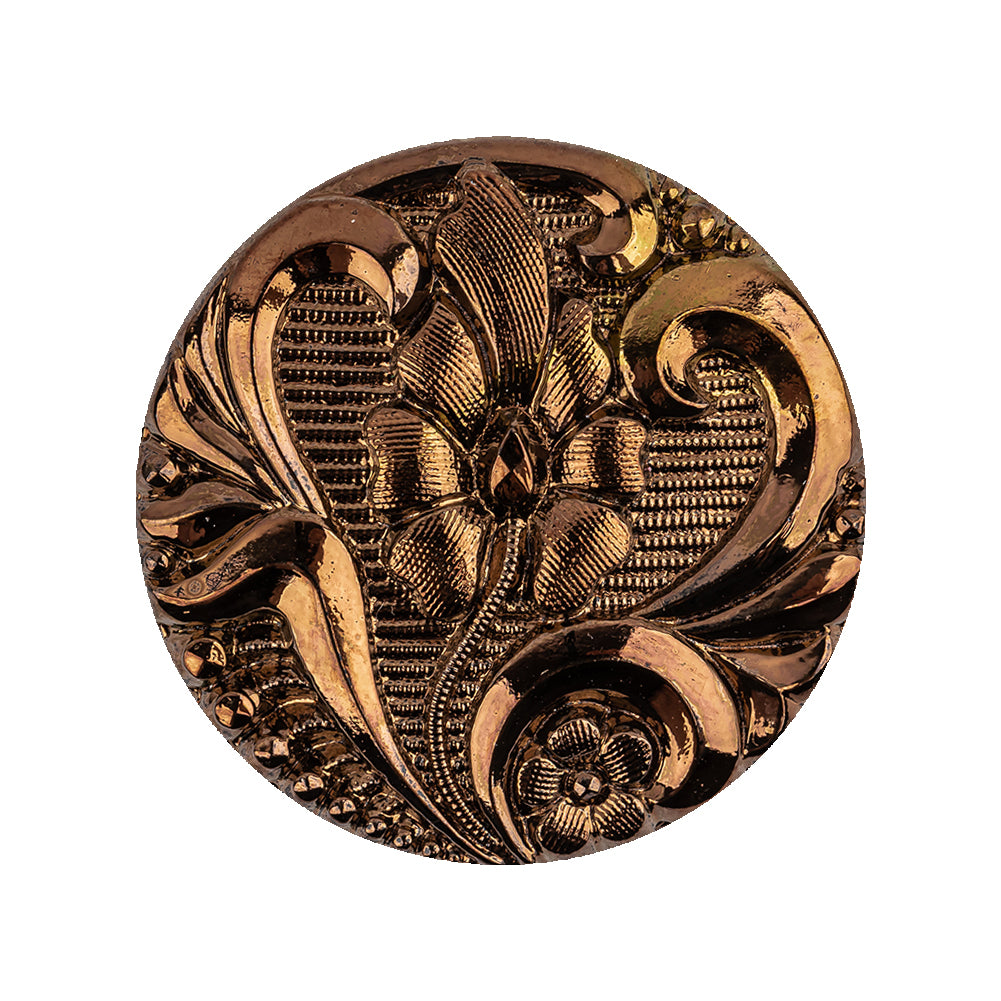 Copper Glass Button - 44L/28mm