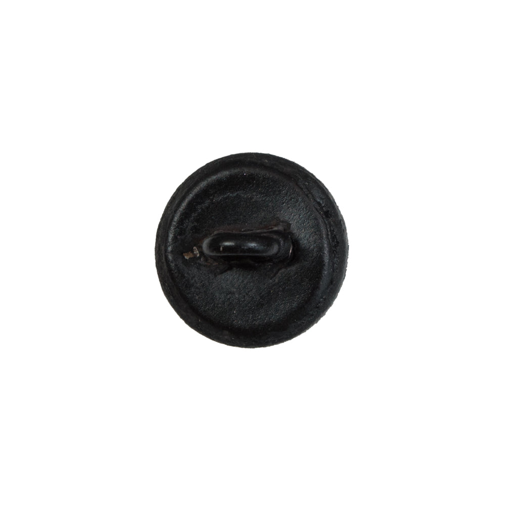 Black Leather Horsehead Button - 24L/15mm Detail