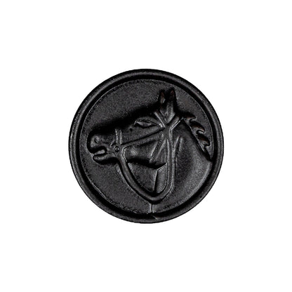 Black Leather Button - 36L/23mm