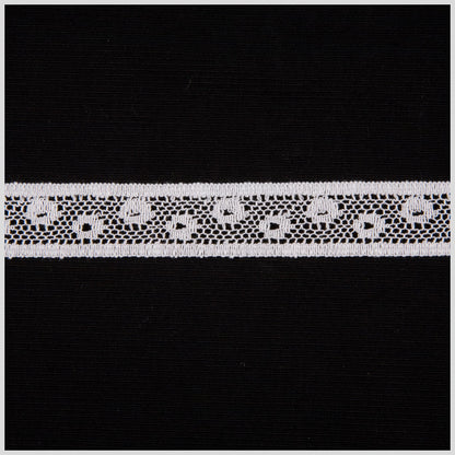 1/2" White Floral Fine Lace