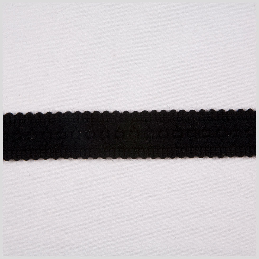 Black Gimp Braided Trim - 0.875"