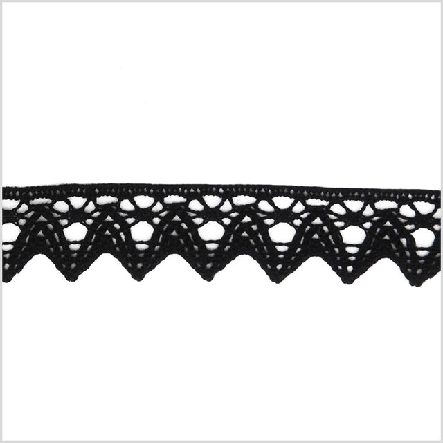 1" Black Cluny Lace