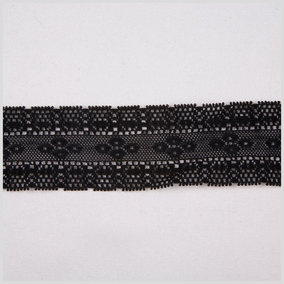 1.5" Black Cluny Lace