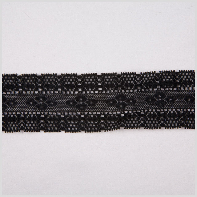 1.5" Black Cluny Lace