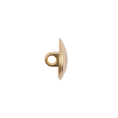 Matte Gold Brushed Metal Shank Back Button - 22L/14mm Folded