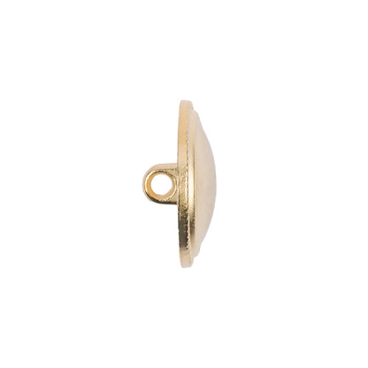 Matte Gold Brushed Metal Shank Back Button - 32L/20mm Folded