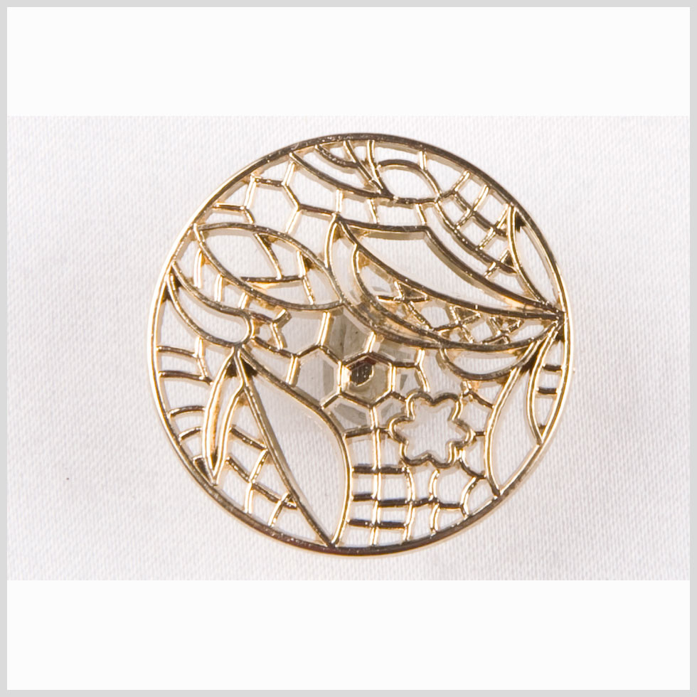 Light Gold Metal Button - 32L/20mm