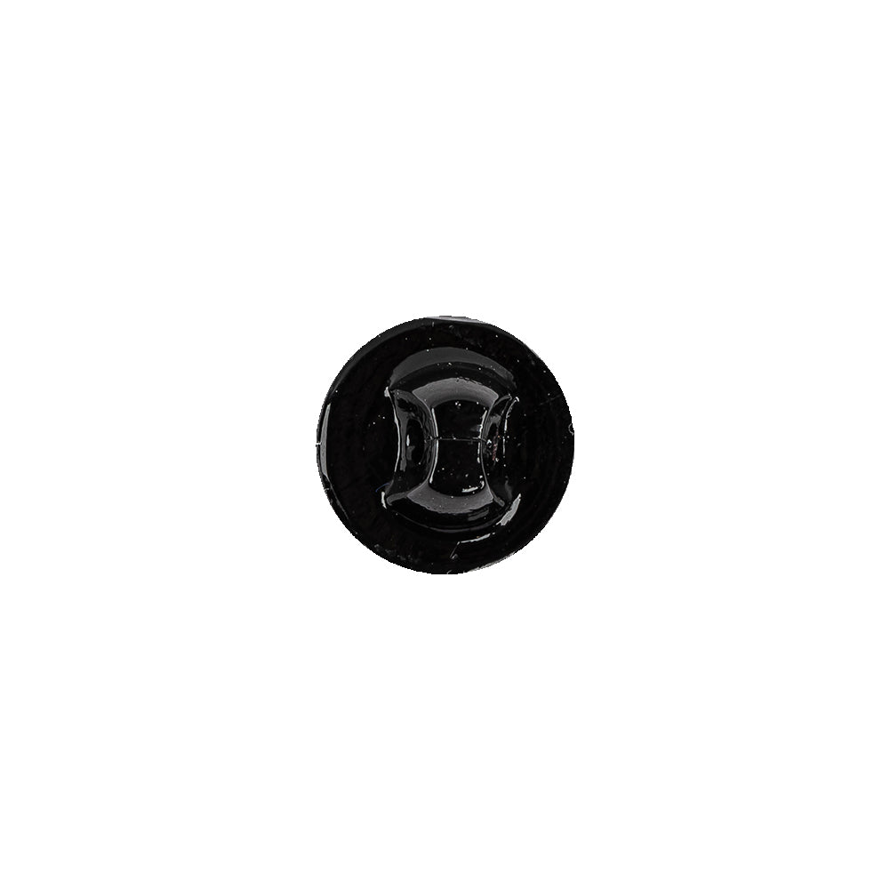 Black Glass Button - 18L/11.5mm Detail