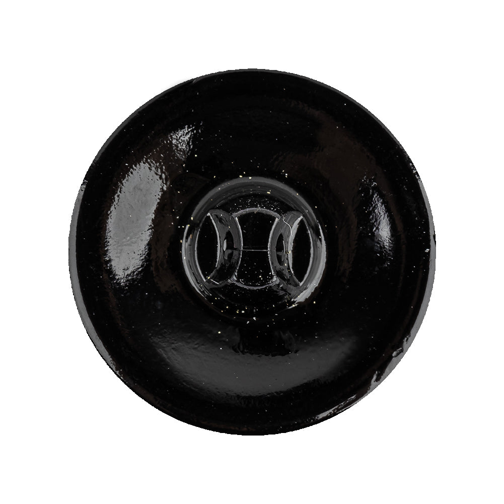 Black/Platinum Glass Button - 40L/25.5mm Detail