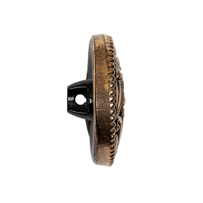 Black/Gold Glass Button - 42L/27mm Folded