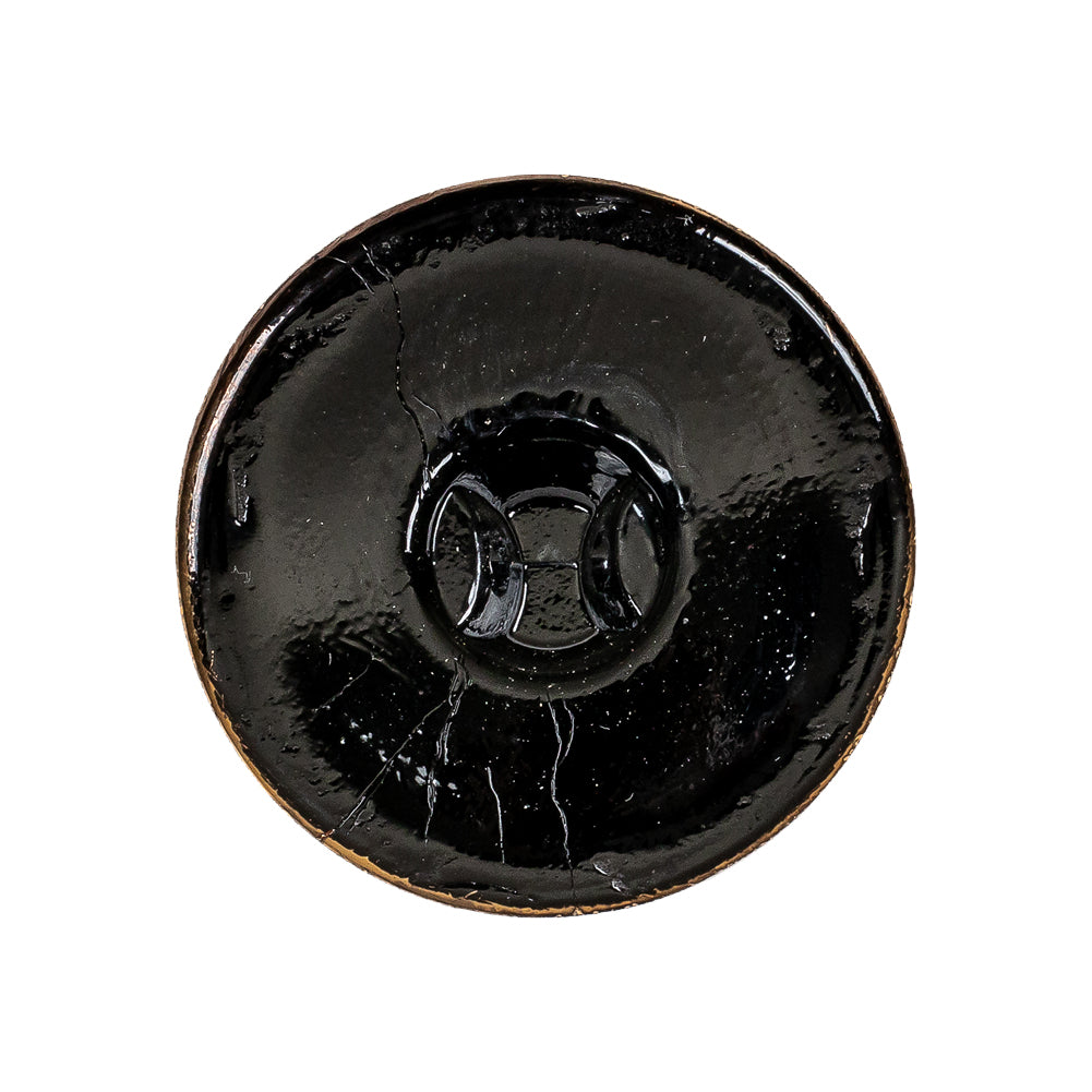 Black/Gold Glass Button - 42L/27mm Detail