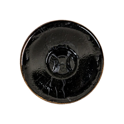 Black/Gold Glass Button - 42L/27mm Detail