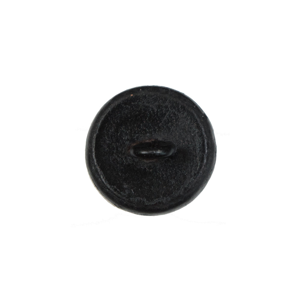 Black Leather Shank Back Button - 30L/19mm Detail