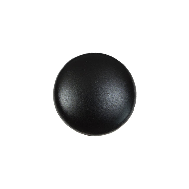 Black Leather Shank Back Button - 30L/19mm