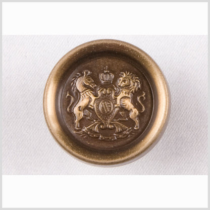 Old Brass Metal Coat Button - 40L/25.5mm
