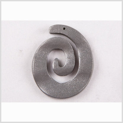 38mm x 45mm Silver Wood Pendant