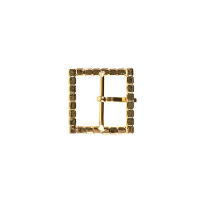 Swarovski Crystal and Gold Square Rhinestone Buckle - 1.375"