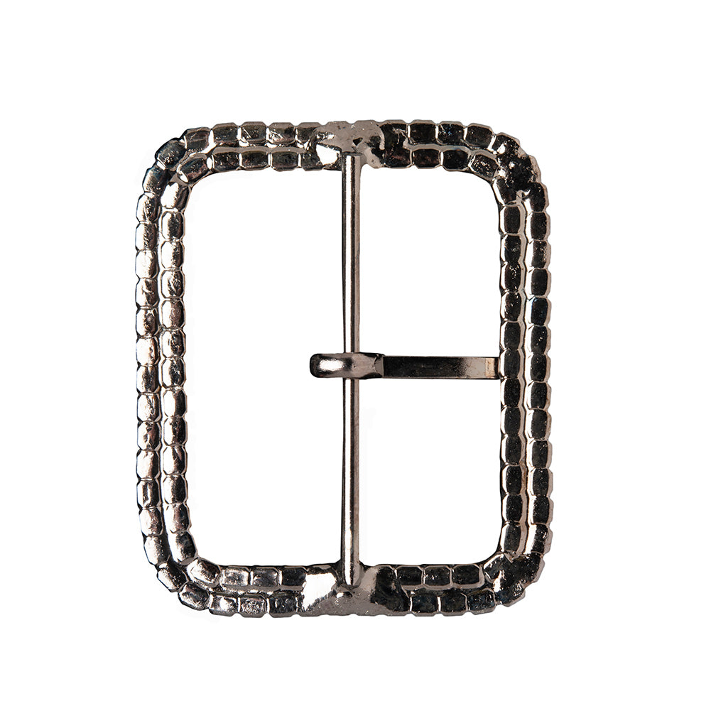 Swarovski Black Diamond and Gunmetal Rounded Rectangular Rhinestone Buckle - 2" x 2.375"