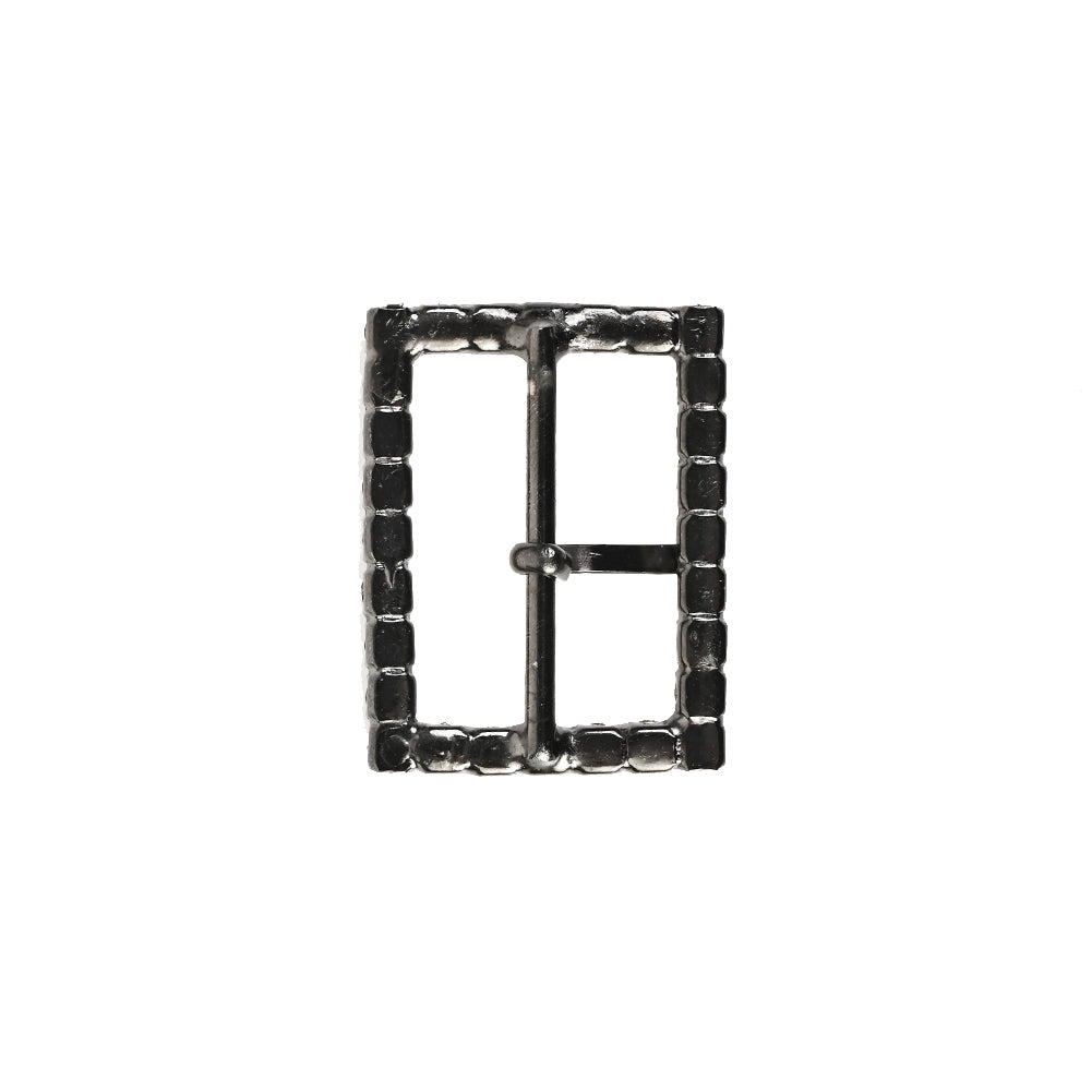 Swarovski Gunmetal Rectangular Rhinestone Buckle - 1.125" x 1.5" Detail
