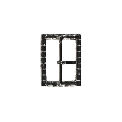 Swarovski Gunmetal Rectangular Rhinestone Buckle - 1.125" x 1.5" Detail