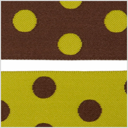 Brown/Green French Jacquard Ribbon Detail