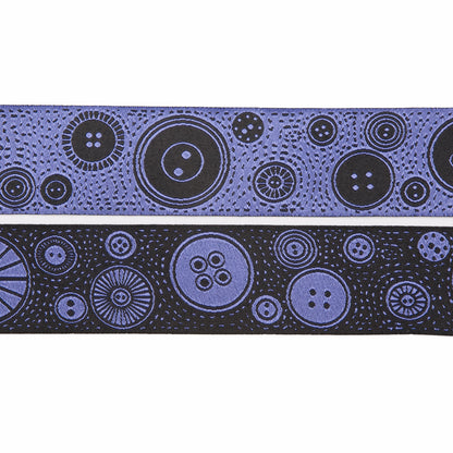 Violet/Black French Jacquard Ribbon