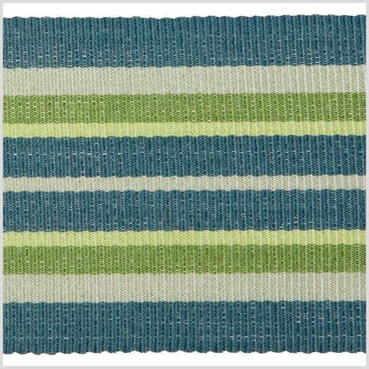 Blue/Green Combo Striped Grosgrain Ribbon Detail