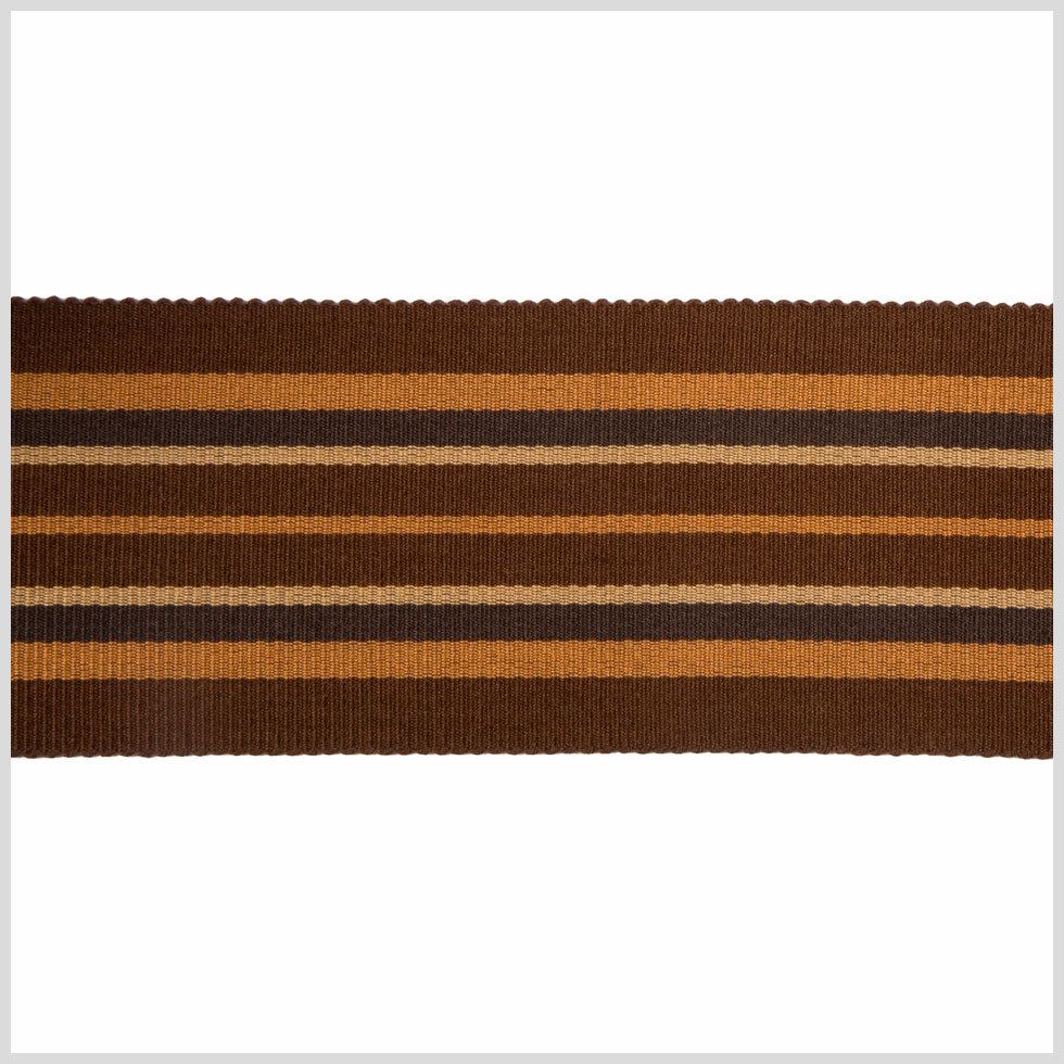 Brown/Orange/Beige Striped Grosgrain Ribbon