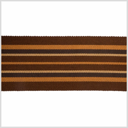 Brown/Orange/Beige Striped Grosgrain Ribbon