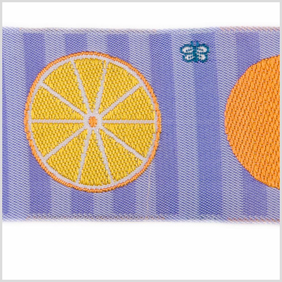Orange/Lavender French Jacquard Ribbon Detail
