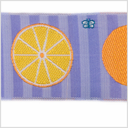 Orange/Lavender French Jacquard Ribbon Detail