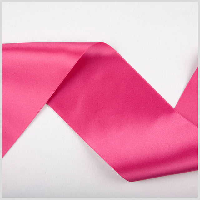 3.75" Hot Pink Double Face French Satin Ribbon