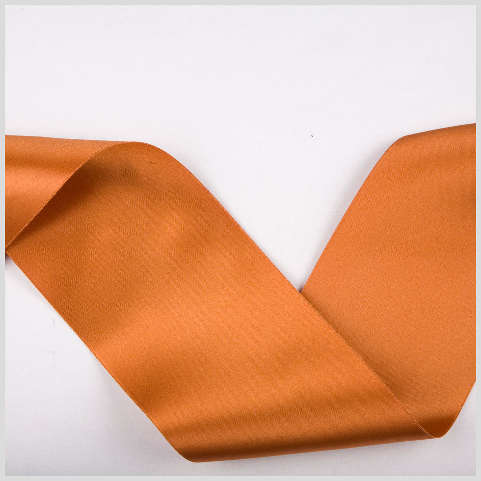 3.75" Pumpkin Double Face French Satin Ribbon