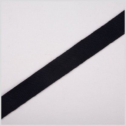 3/4" Black Cotton Twill Tape
