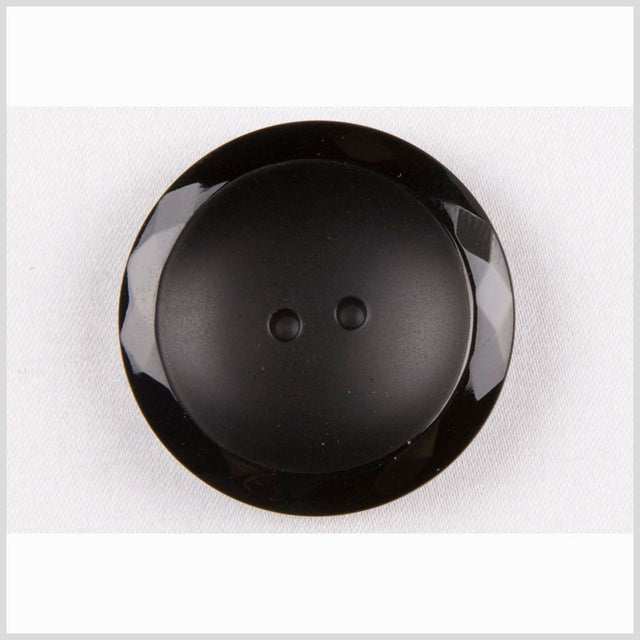Black Half Matte Glass Button - 50L/32mm