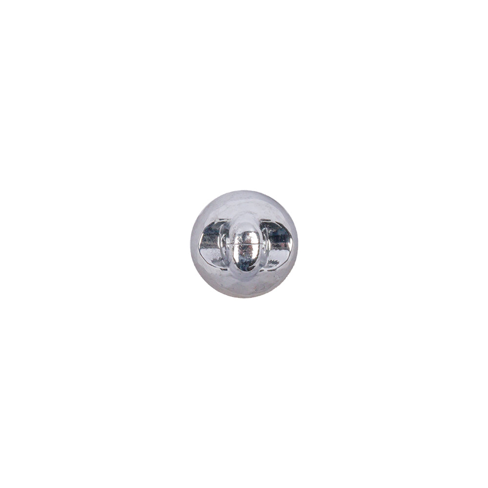 Platinum/Light Blue Glass Button - 14L/9mm Detail