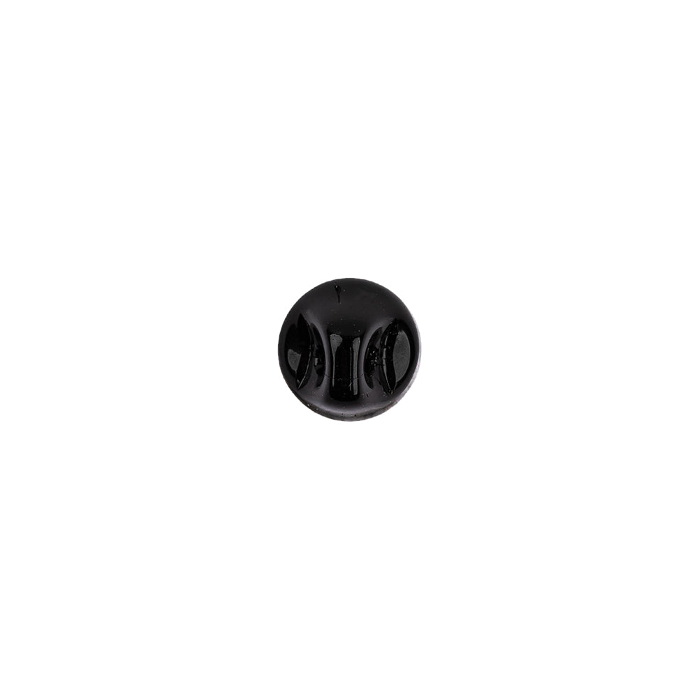 Black Glass Button - 12L/7.5mm Detail