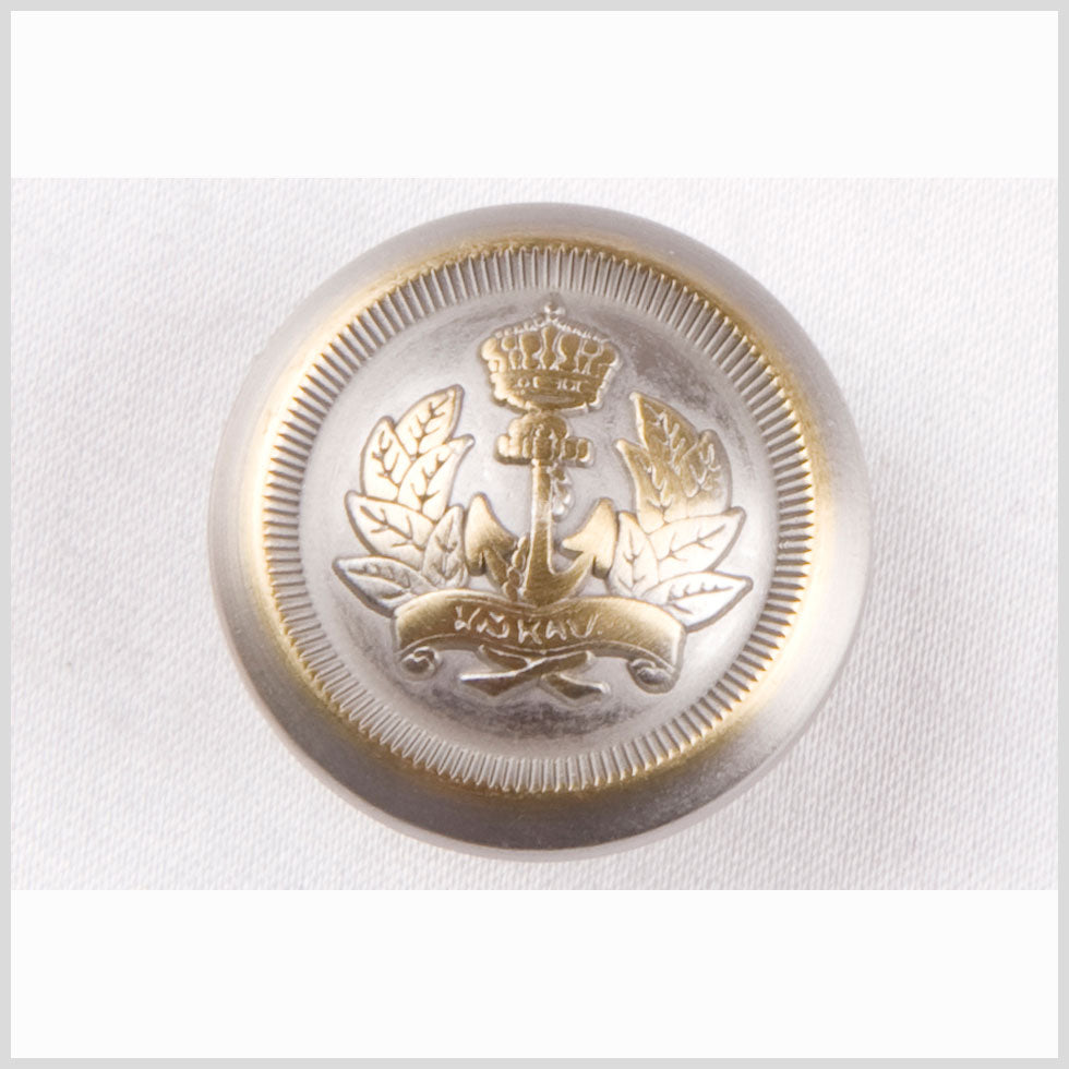 Gray Brass Metal Blazer Button - 24L/15mm