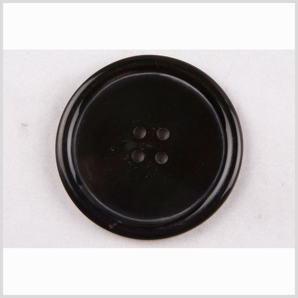 Black Horn Coat Button - 80L/50.8mm
