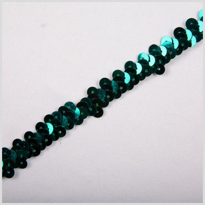 3/8" Teal Stretch Sequin