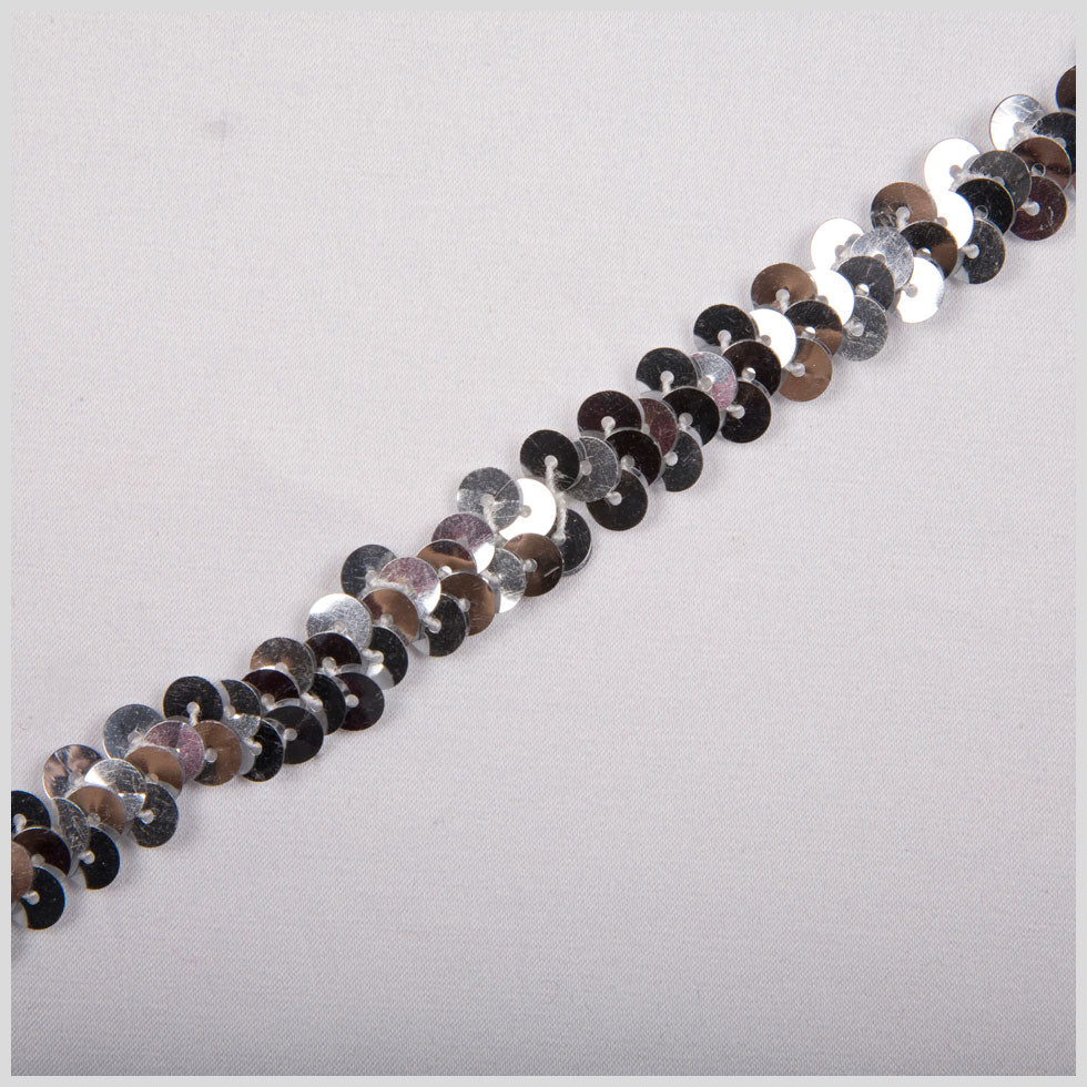 3/8" Silver Stretch Sequin