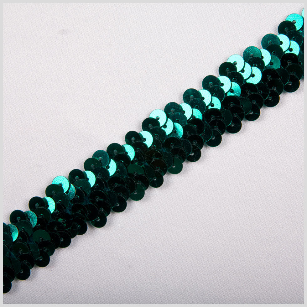 1" Teal Stretch Sequin