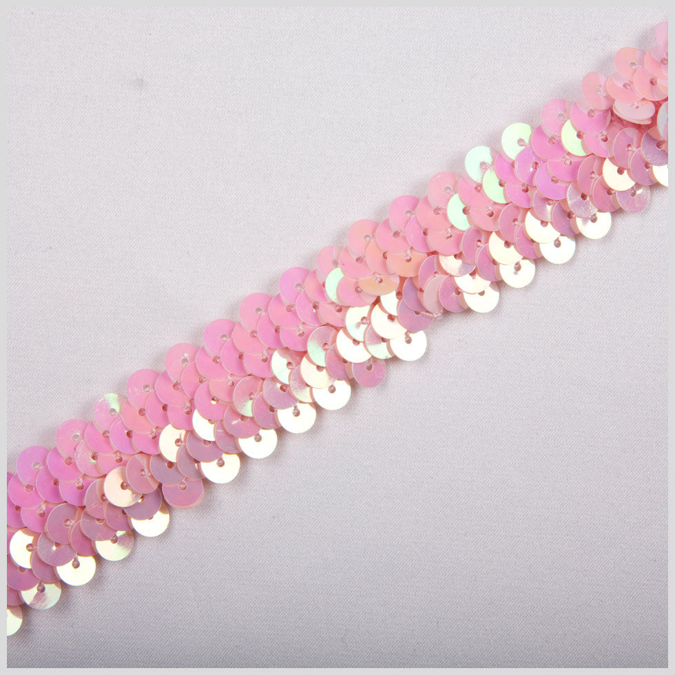 1" Pink Stretch Sequin
