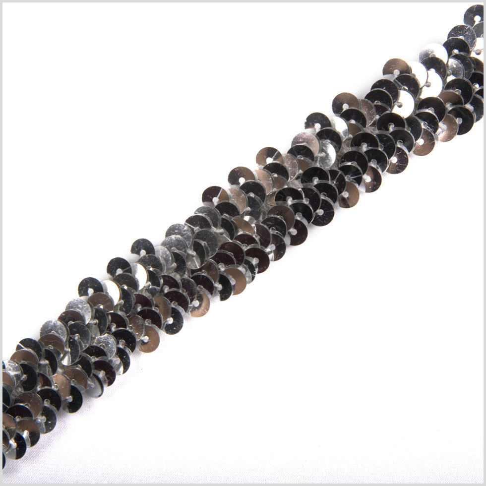 1" Silver Stretch Sequin