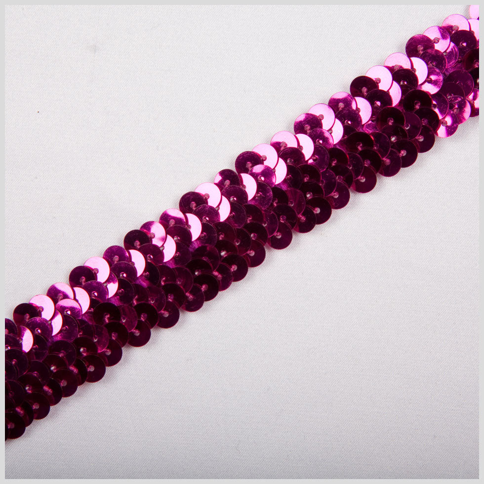 1" Fuchsia Stretch Sequin